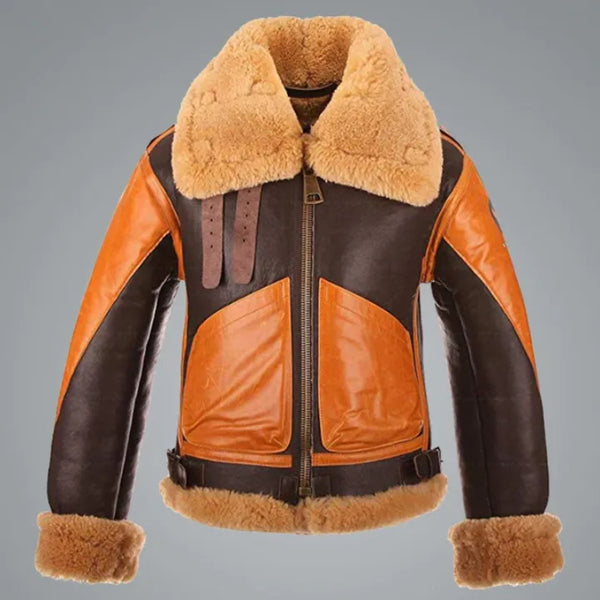 Andrew Aviator Brown Leather Jacket