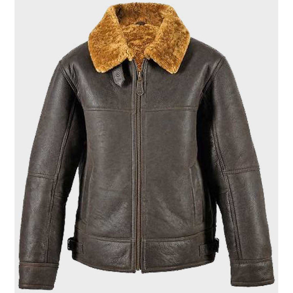 Davis Brown Shearling Leather Jacket