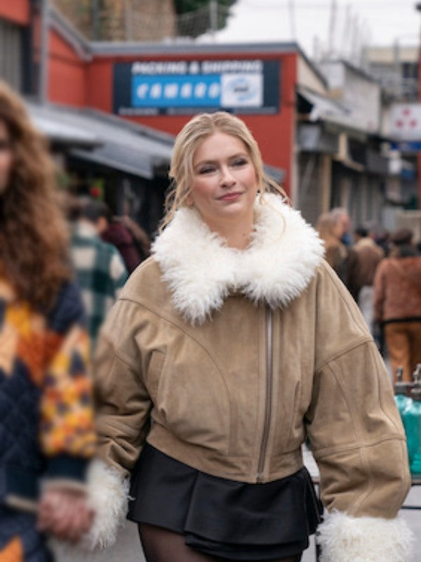 Camille Emily in Paris S04 Shearling Leather Jacket