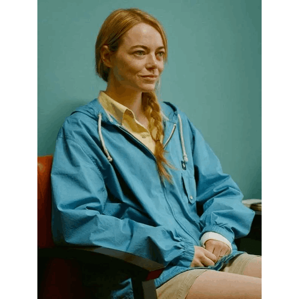 Emma Stone Kinds Of Kindness Blue Jacket