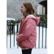 Falling Like Snowflakes 2024 Ava Weiss Pink Puffer Jacket