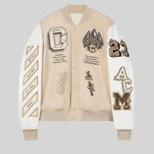 AC Milan Off White Bomber Jacket