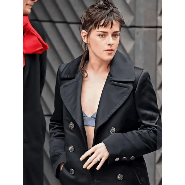 Love Lies Bleeding 2024 Kristen Stewart Movie Premiere Black Coat