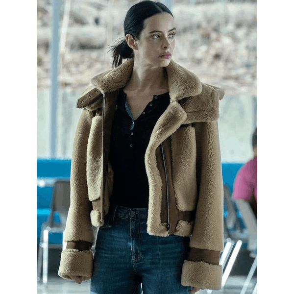 Lucy Orphan Black Echoes S02 Brown Shearling Jacket