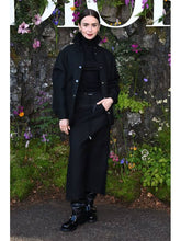 Dior Cruise Show Lily Collins Black Cotton Jacket