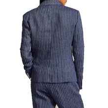 Emily in Paris S04 Thalia Besson blue pinstripe blazer and pant suit