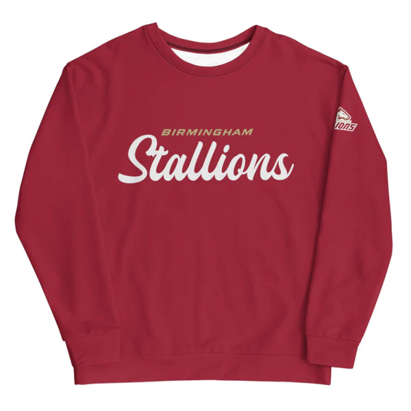 Birmingham Stallions Maroon Sweatshirt
