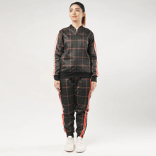 Checkered Print Fleece Tracksuit