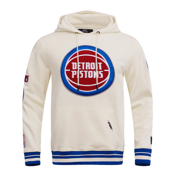 Detroit Pistons White Fleece Hoodie