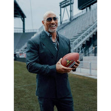 Dwayne Johnson XFL 2023 Pinstripe Suit