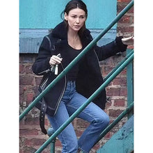 Fool Me Once 2024 Michelle Keegan Black Shearling Jacket