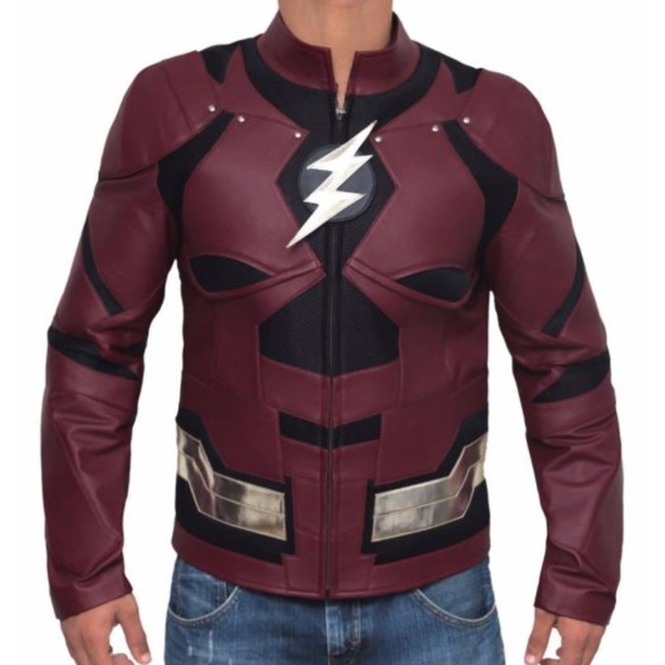 Justice League The Flash Leather Jacket