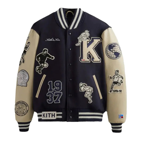 Kith Russell Athletic Cuny Brooklyn College Golden Bear Nocturnal Varsity Jacket