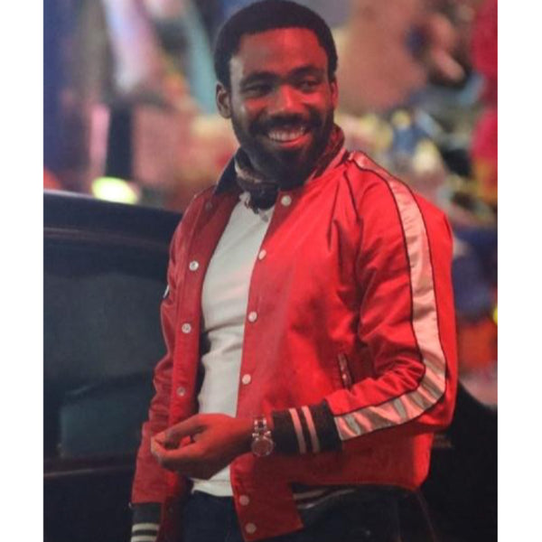 Mr. & Mrs. Smith Donald Glover Red Bomber Jacket