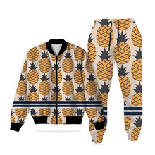 Pineapples Pattern Fleece Tracksuit