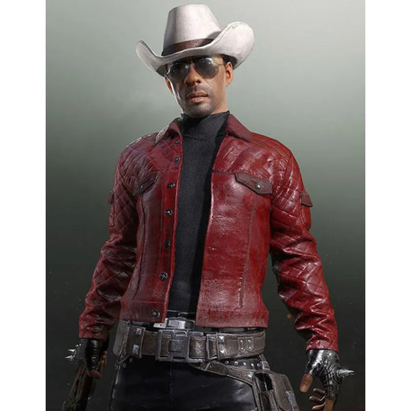 PUBG Western Cowboy Red Leather Jacket