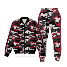 Red and Black Camo Print Tracksuit