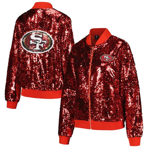 SF 49ers Red Sequins Jacket