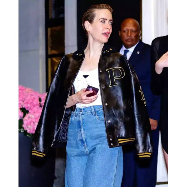 Sarah Paulson Met Gala After Party 2024 Leather Jacket