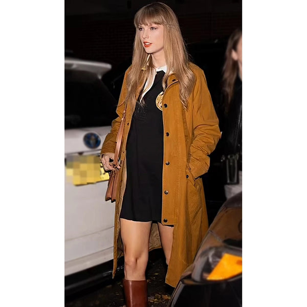 Taylor Swift Mustard Cotton Coat