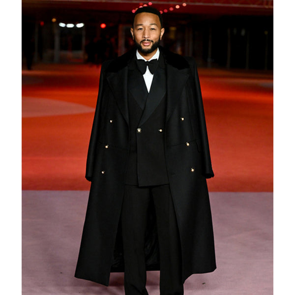 The Academy Gala John Legend Black Coat
