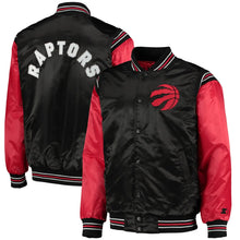 Toronto Raptors Black Satin Varsity Jacket