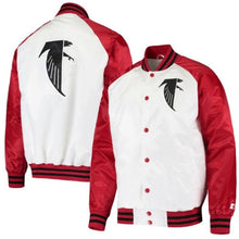 Atlanta Falcons Red and White Satin Jacket