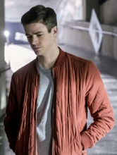 The Flash Barry Allen Red Quilted Bomber Jacket