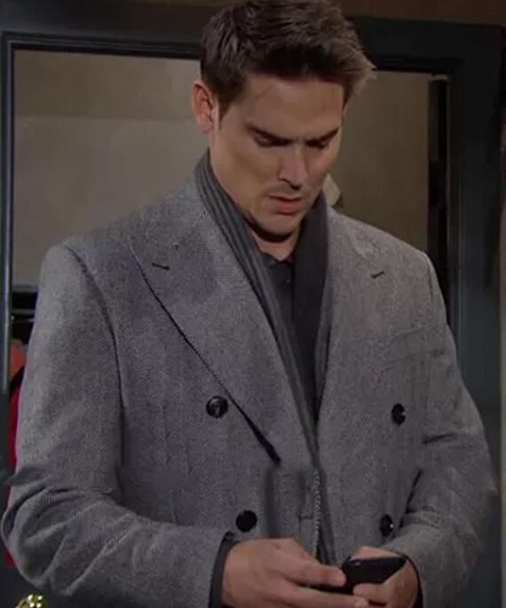 The Young and The Restless Adam Newman Grey Coat