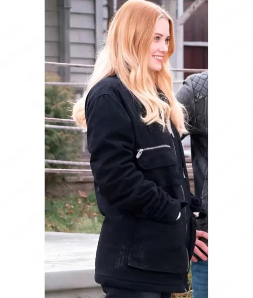 Virginia Gardner Beautifull Disaster 2023 Black Jacket