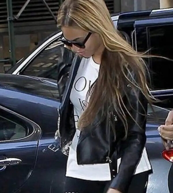 Beyonce Leather Biker Jacket