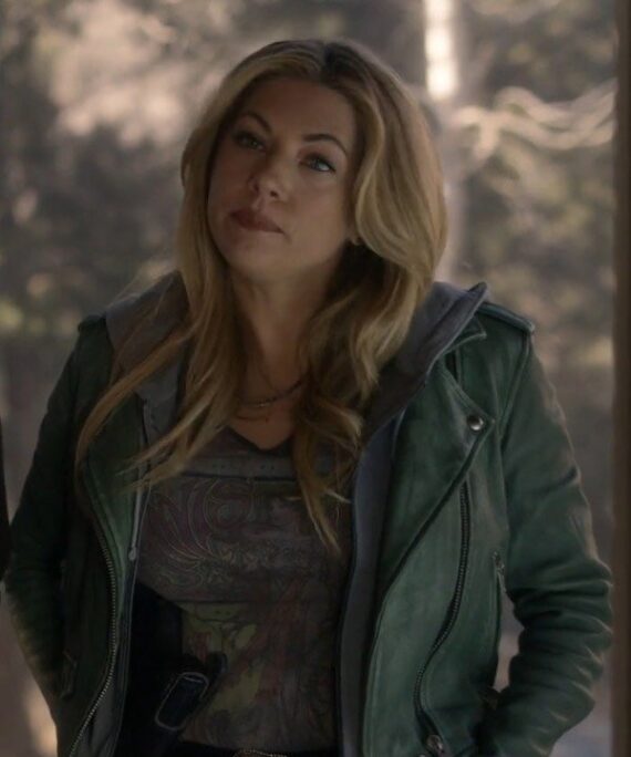 Big Sky S03 Katheryn Winnick Green Leather Jacket