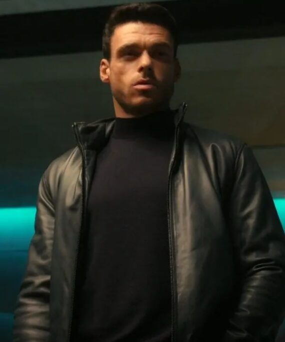 Citadel Richard Madden Black Leather Jacket