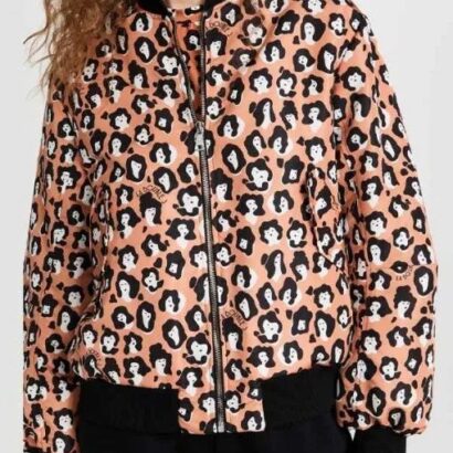 Lily Collins Emily In Paris S03 Orange Bomber Jacket