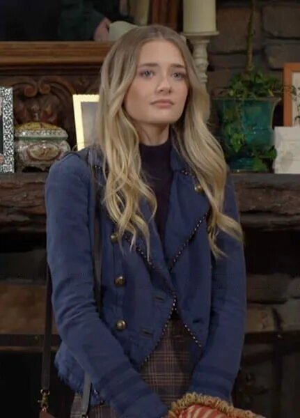 Faith Newman The Young and The Restless Blue Jacket