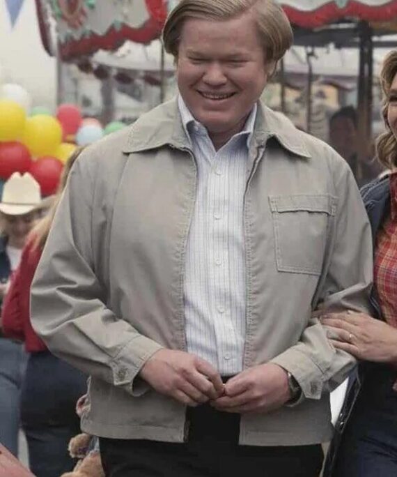 Love and Death S01 Jesse Plemons Grey Cotton Jacket