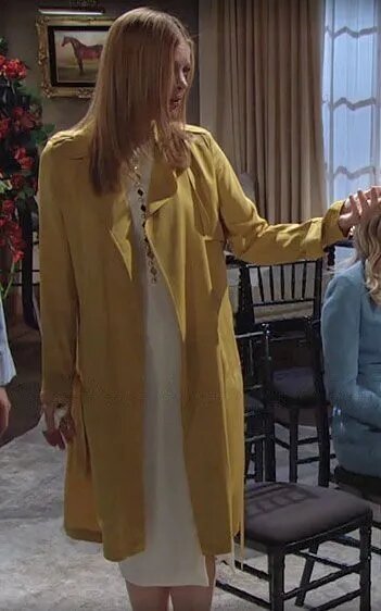 Phyllis Newman The Young and The Restless Yellow Trench Coat