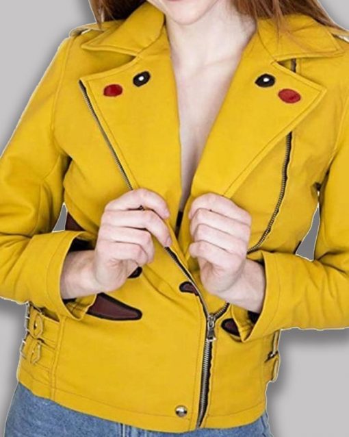 Pikachu Pokemon Leather Jacket