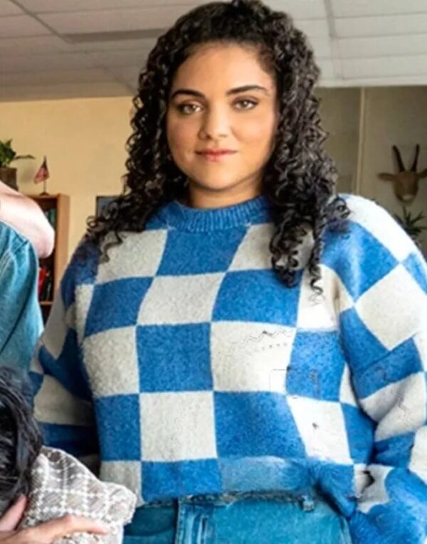 School Spirits 2023 Kiara Pichardo Checkered Sweater