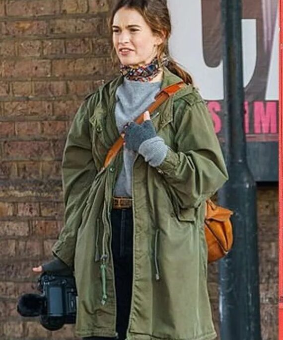 Lily James What’s Love Got to Do with It Green Jacket