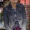 Abby Newman Chancellor The Young and The Restless Blue Ombre Leather Jacket