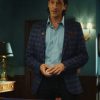 Poker Face 2023 Adrien Brody Blue Plaid Blazer