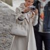 A Paris Proposal 2023 Alexa PenaVega White Long Coat