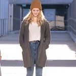 Virginia Gardner Beautiful Disaster 2023 Wool Coat