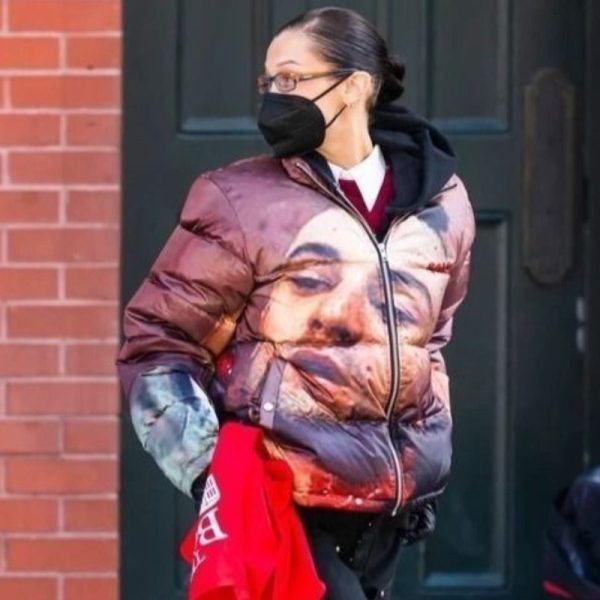 Bella Hadid Taxi Driver Puffer Jacket