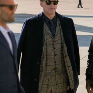 Cary Elwes Operation Fortune 2023 Black Long Coat