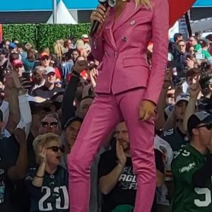 Charissa Thompson Pink Suit