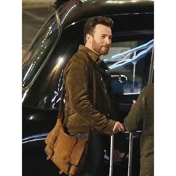 Chris Evans Ghosted Leather Jacket