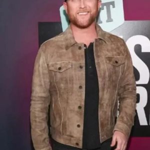 Cole Swindell Cmt Awards 2023 Suede Leather Jacket