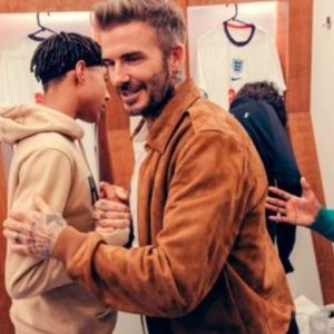 David Beckham Brown Save Our Squad Leather Jacket